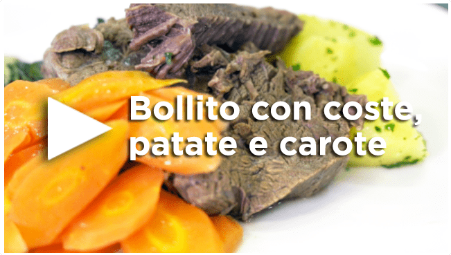 Bollito con coste patate e carote