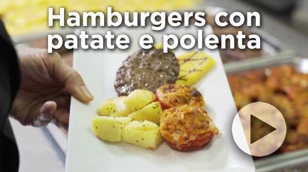 HAMBURGERS CON PATATE E POLENTA