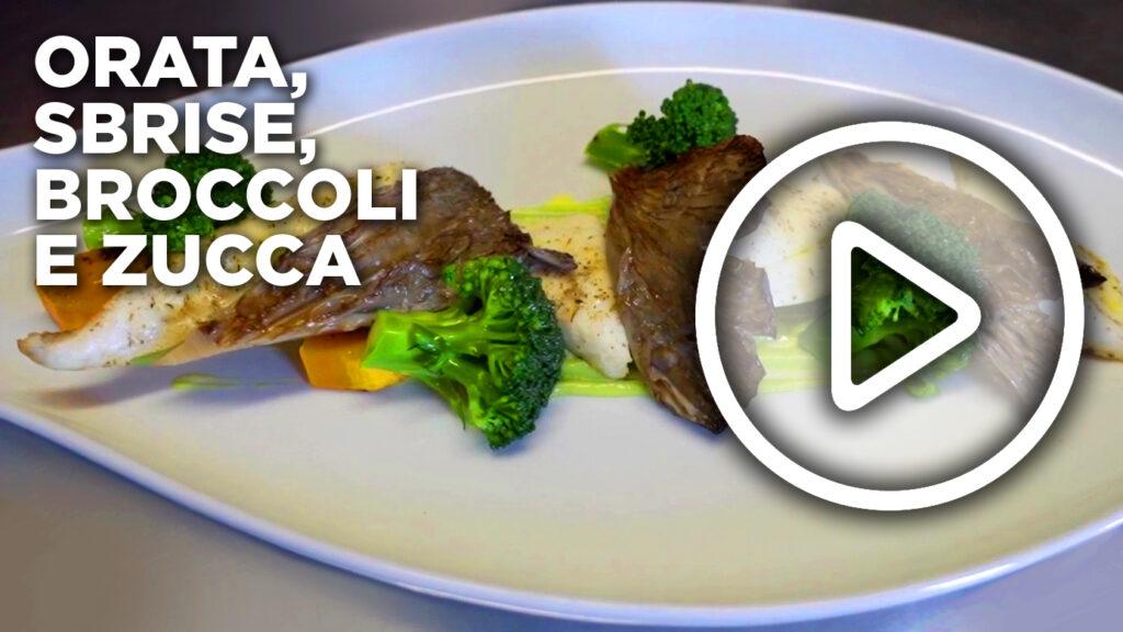 orata, sbrise, broccoli e zucca