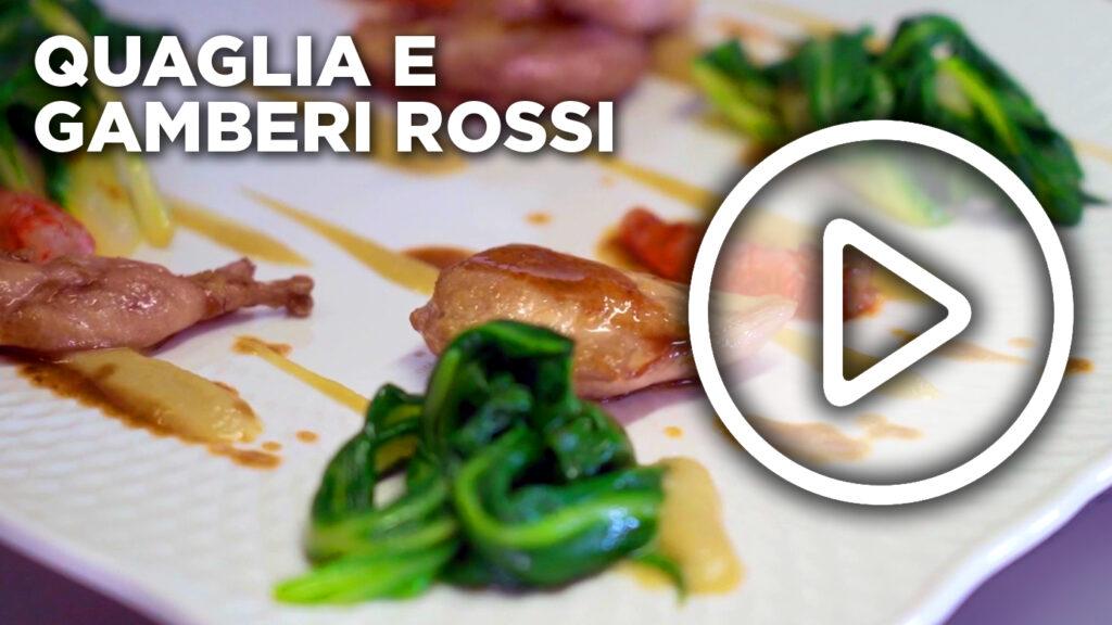 Quaglia e gamberi rossi