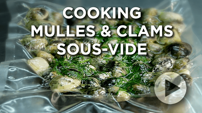 Cooking mulles & clams sous-vide